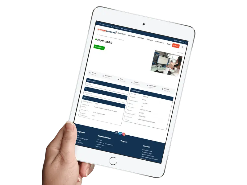 Eigen Job board met online kandidaat profielen