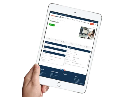 Screenshot of the JobSaaS candidate profile with personal details and CV information