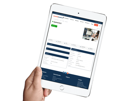 Capture d’écran du profil candidat JobSaaS avec des données personnelles et des informations de CV