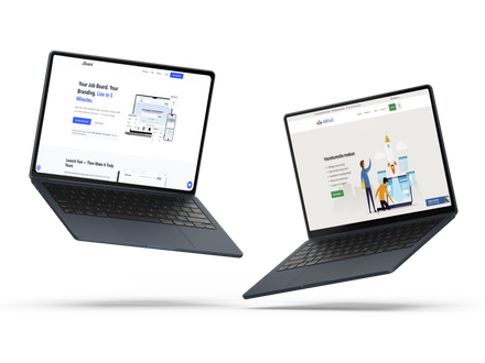 Afbeelding van Jboard en JobSaaS homepages