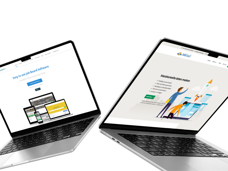 Screenshot van jobboard.io en JobSaaS websites