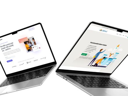 Screenshot of Leapsome and JobSaaS websites