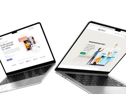 Capture d'écran des sites Web de Leapsome et JobSaaS