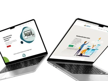 Captura de pantalla de los sitios web de Careerleaf y JobSaaS