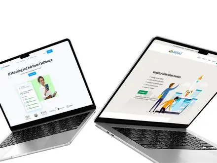 Screenshot von SmartJobboard und JobSaaS-Websites