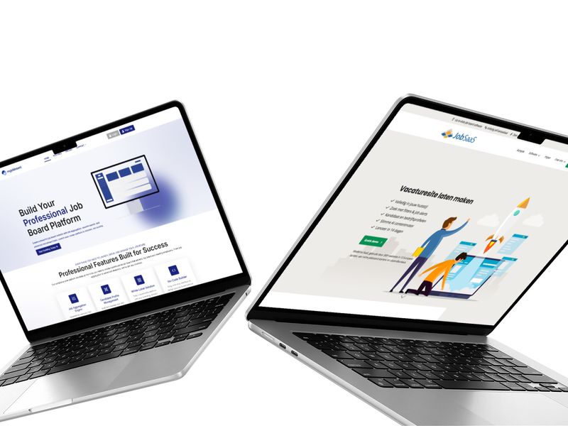 Screenshot von MyJobBoard und JobSaaS-Websites