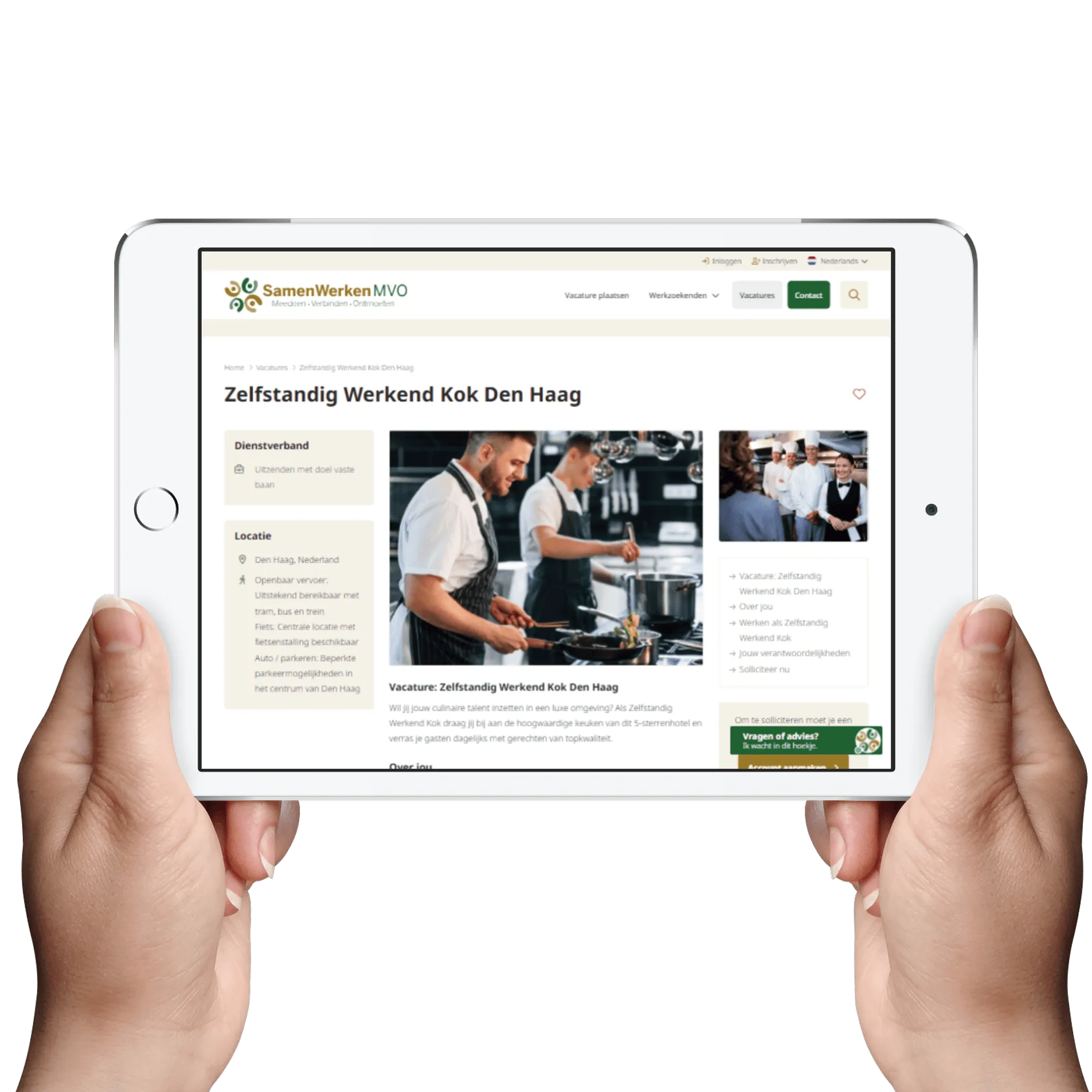 Captura de pantalla de una oferta de empleo con impacto social, creada con el software de tablón de empleo JobSaaS