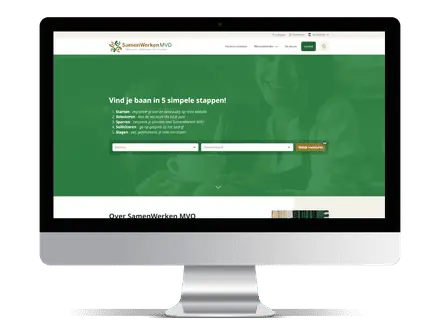 Capture d’écran d’un jobboard à impact social, créé avec le logiciel Jobboard JobSaaS