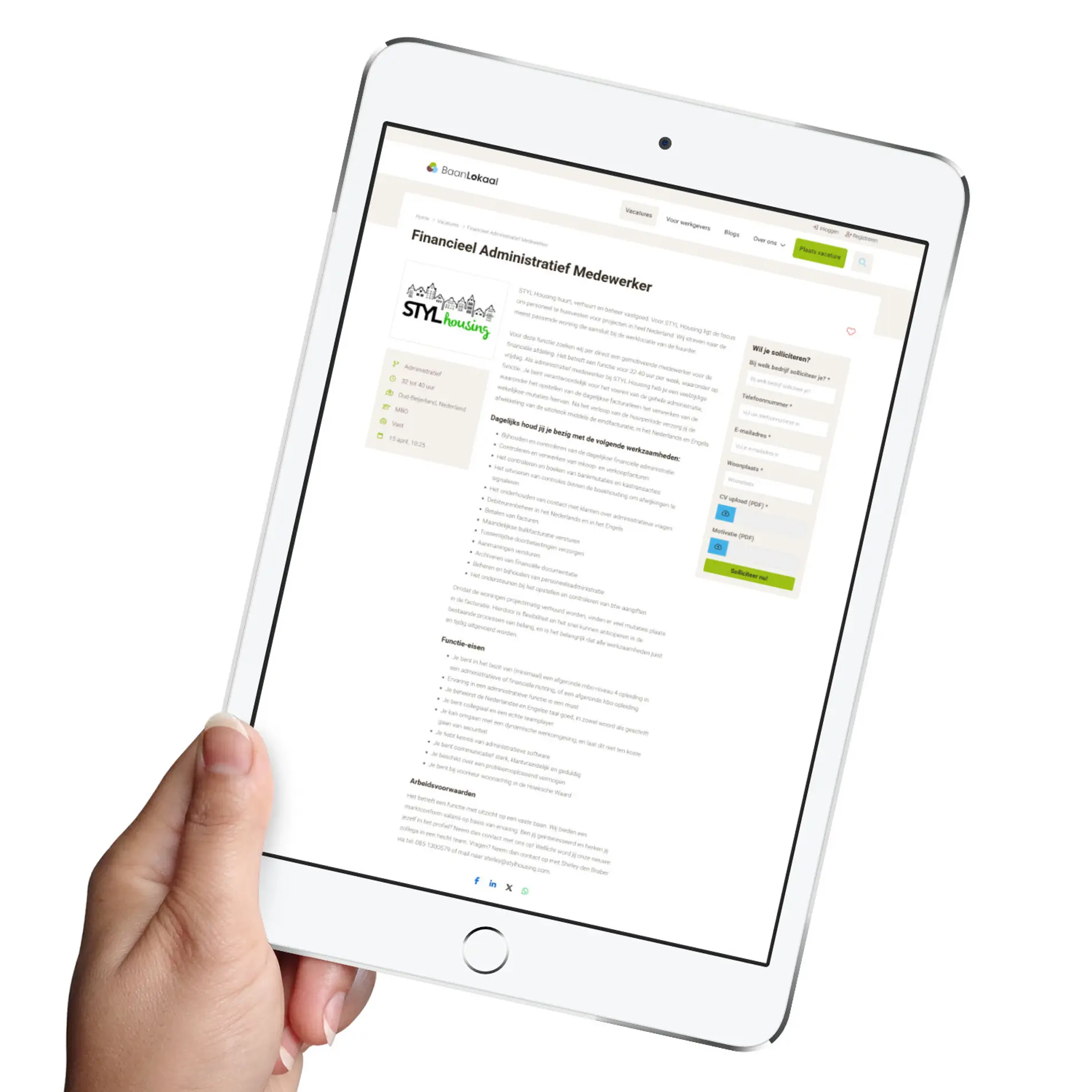 vacature website bouwen