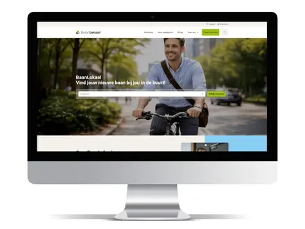 Screenshot van een lokale vacature website , gemaakt met JobSaaS