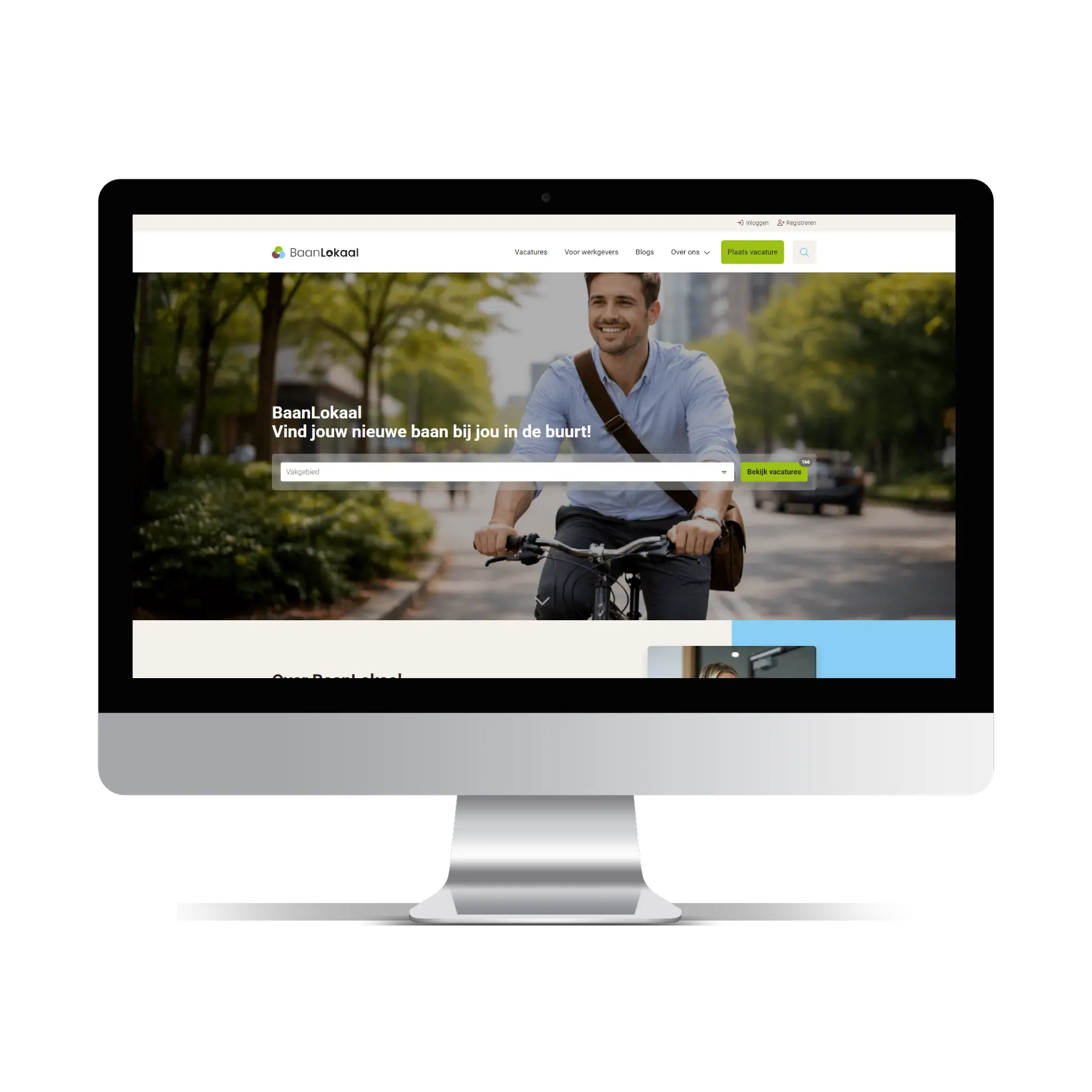 Screenshot van een lokale vacature website , gemaakt met JobSaaS