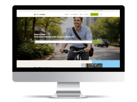 Screenshot van een lokale vacature website , gemaakt met JobSaaS