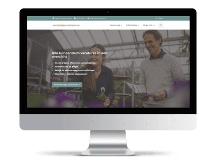 Screenshot of a job board created for garden centers, built with the JobSaaS job board software