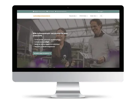 Screenshot einer Jobbörse für Gartencenter, erstellt mit der JobSaaS-Jobbörsen-Software