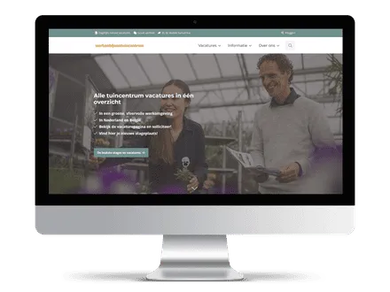 Captura de pantalla de una bolsa de trabajo creada para centros de jardinería, construida con el software de bolsa de trabajo JobSaaS