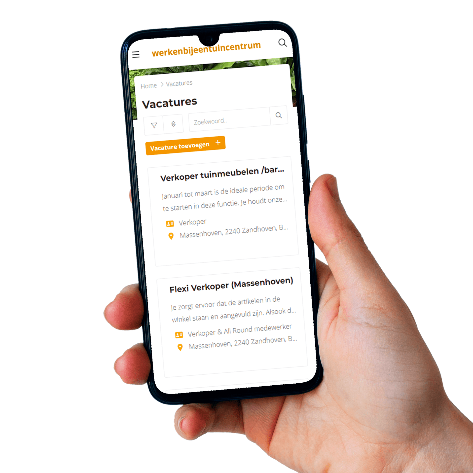 Gartencenter Jobseite JobSaas