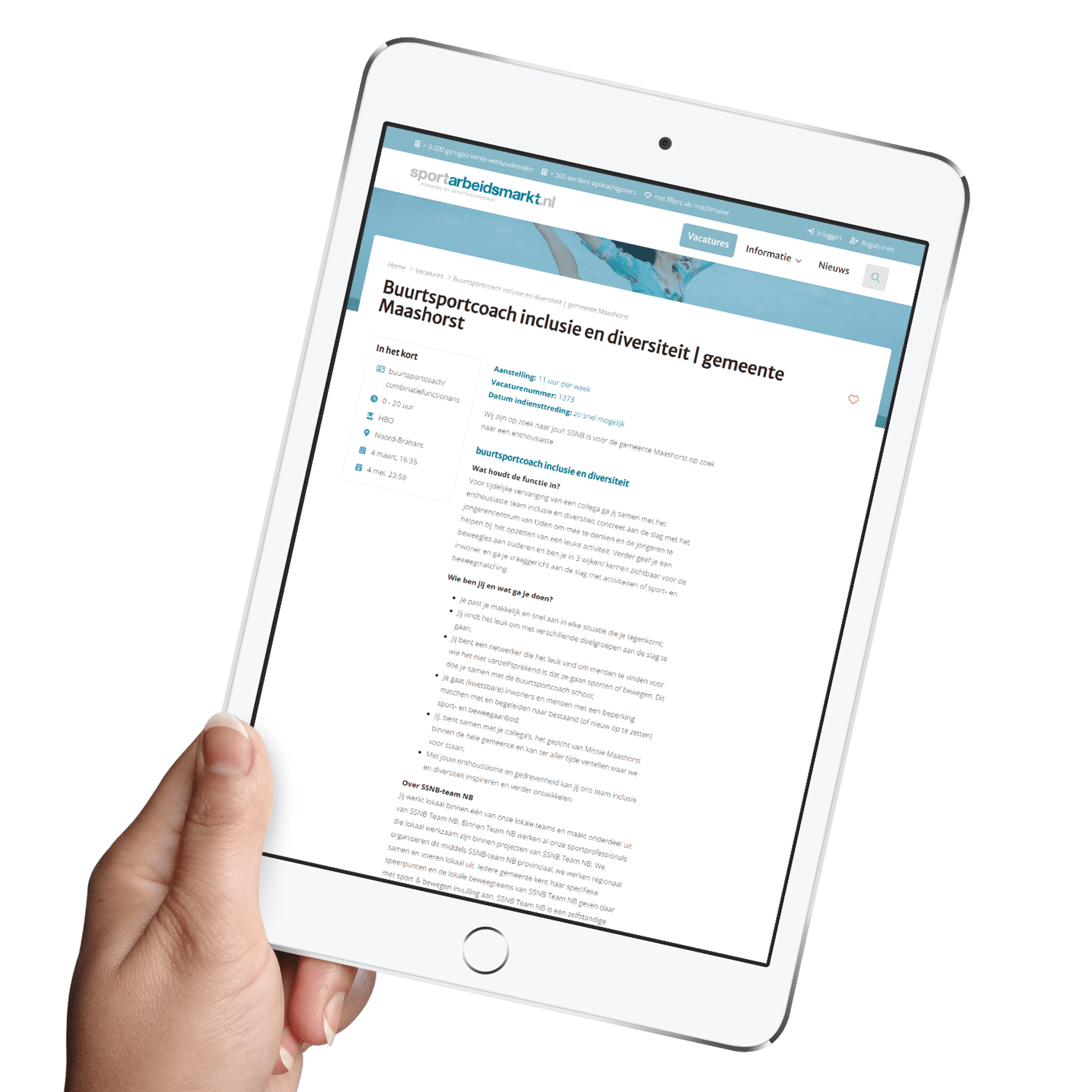 Site d'emploi Sport avec JobSaas