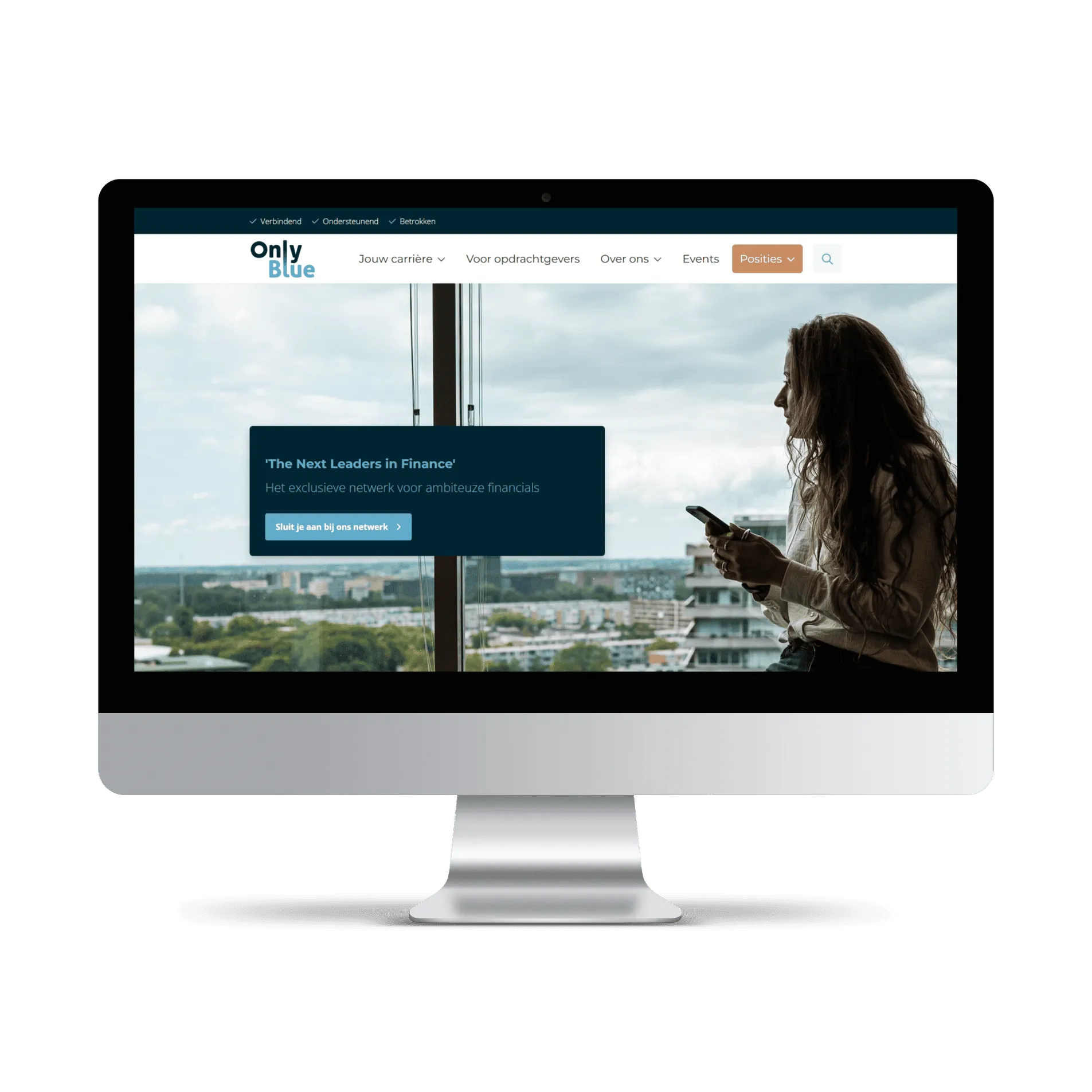 Captura de pantalla de un job board para personas que quieren convertirse en el próximo líder financiero, construido con el software de job board JobSaaS