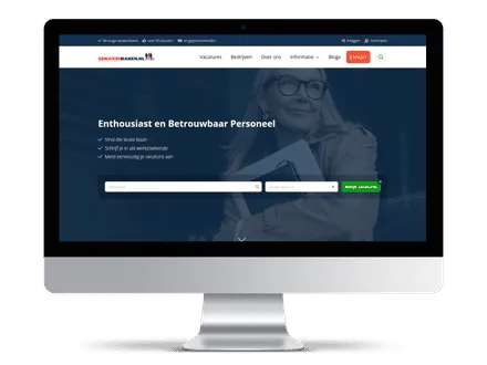Captura de pantalla de un ejemplo de tablero de empleos para seniors, creado con el software de tablero de empleos JobSaaS